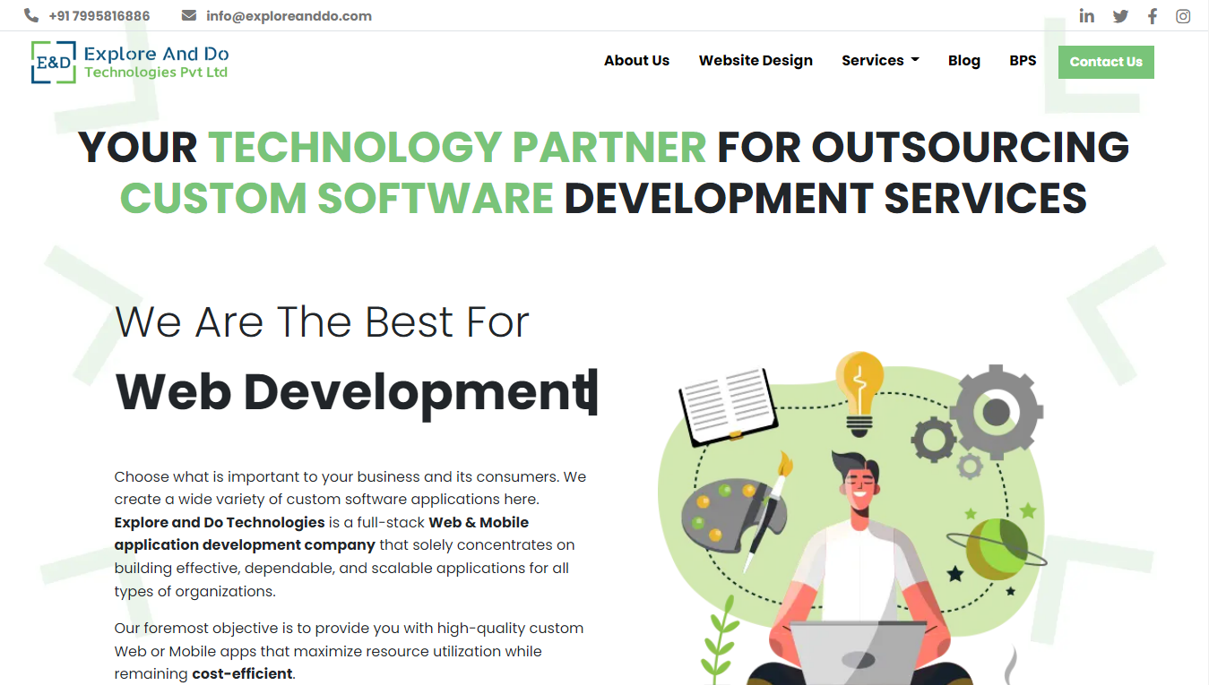 Outsource software development services | Explore and Do Technologies